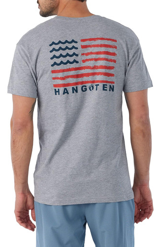 Hang Ten Playera De Manga Corta Para Hombre Screens Impr - 