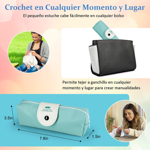 Crochet Kit 11 Tallas, Gganchos Para Tejer Ergonómicas Con