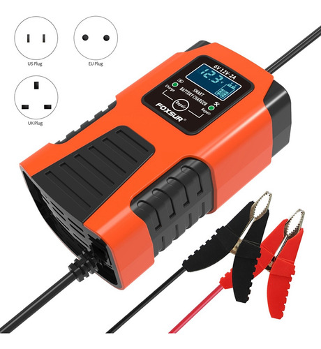 Cargador De Batería De Coche Foxsur, 6 V, 12 V, 2a, 3 Etapas