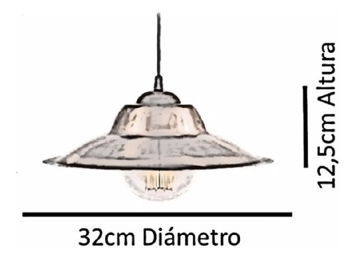 Imagen 4 de 9 de Colgante Galponera Cobre 32cm Vintage Iluminacion Puraluz