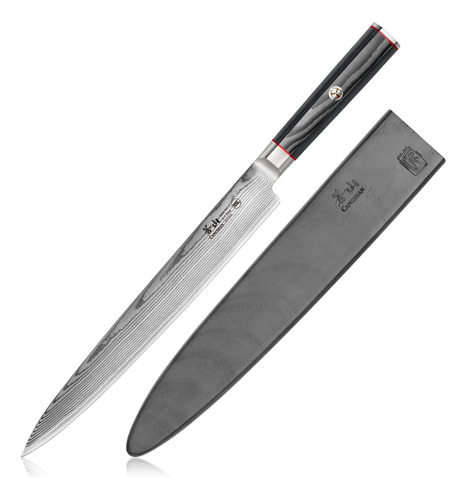 Cuchillo Sashimi Cangshan Yari Series X-7 De 10 Con Funda