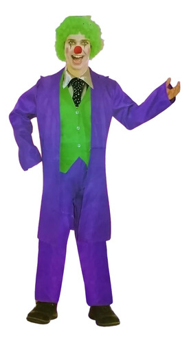 Disfraz Joker Morado Adulto, Corbata Incluida Cd18146