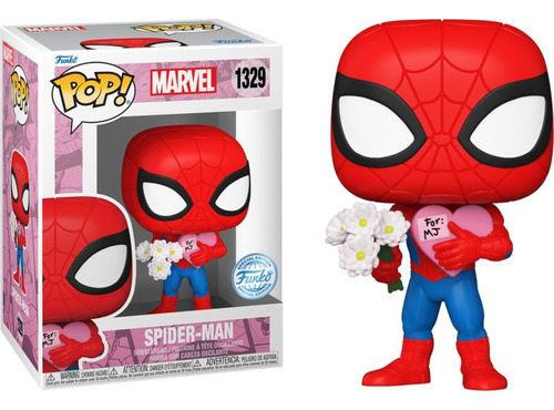 Funko Pop Spiderman San Valentin Con Flores #1329 Exclusive