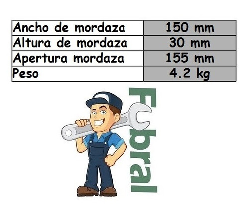 Imagen 2 de 5 de Morsa Para Taladro 150mm Fubral