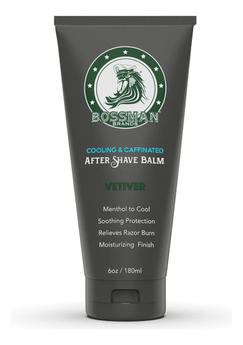 Bálsamo Bossman After Shave 6.0 Onzas Con Mentol Y Árbol