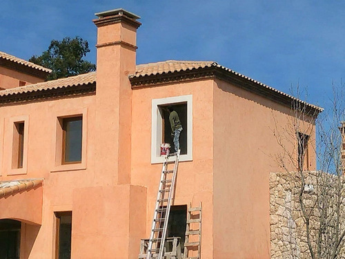Imagen 2 de 9 de Revestimiento Plastico Colores Romano Mix Quimtex 27 Kg Ogus