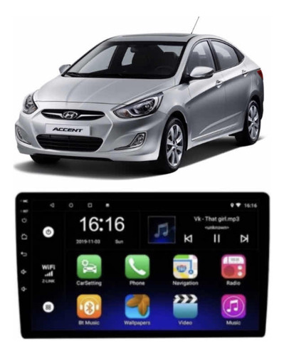 Multimedia Android 12 Específica Hyundai Accent Waze Cámara