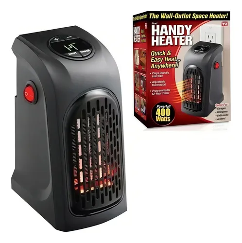 comprar Calentador Ambiente Portátil Calefacción 400w De Pared Color Negro 110v