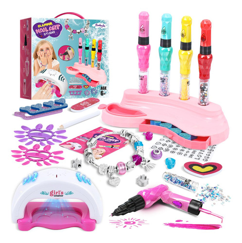 Kit De Uñas Para Niñas De 7 A 12 Años, Juego De Esmalte De U