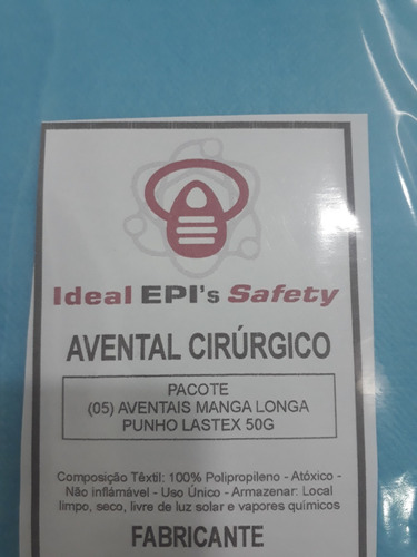Avental Tnt O Melhor Descartavel Impermeável Nf Gr 50