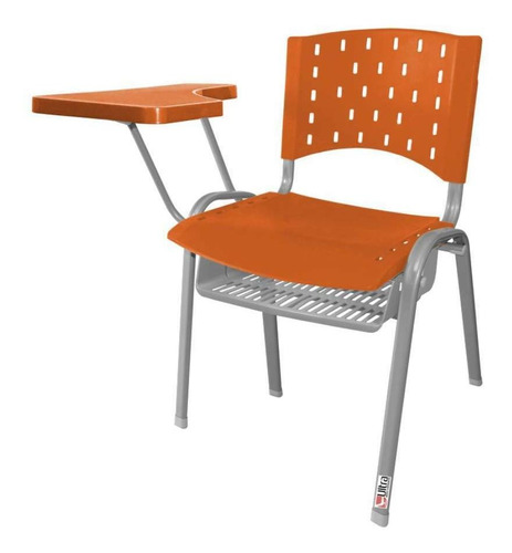 Cadeira de escritório Ultra Móveis Corporativo Universitária plástica  laranja x 10 unidades
