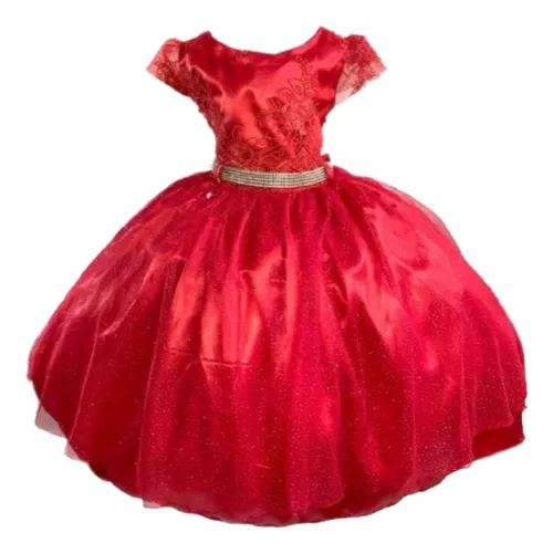 FANTASIA ELENA AVALOR VESTIDO VERMELHO PRINCESA infanti LUXO