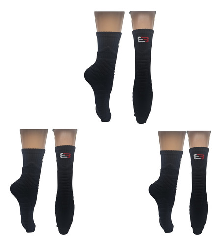 3 Par De Calcetas Calcetines 3/4 Diseños Colores Moda