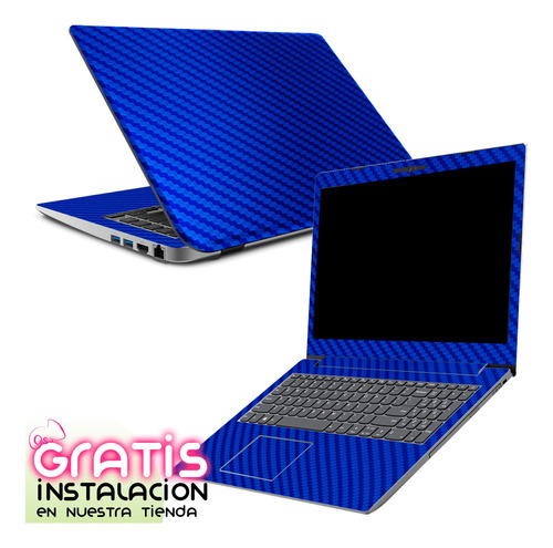 Skin Fibra Carbono Laptop Protector Decorativo Vinil Colores