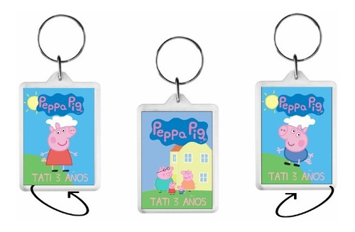 Llaveros Peppa Pig Souvenirs Personalizados X10