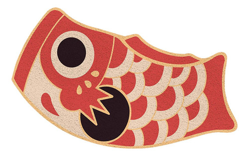 Para Felpudo Japonés Koi Para Exteriores, Felpudo Rojo