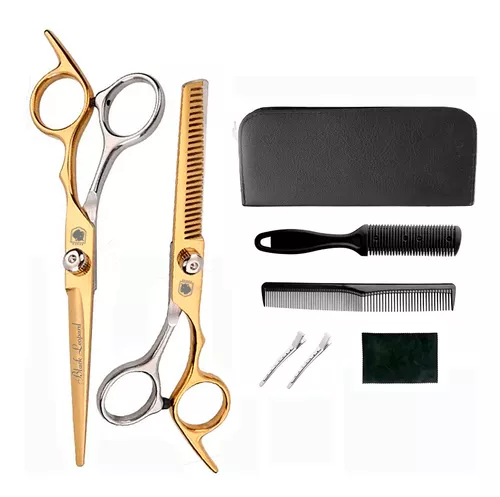 Tijeras De Peluquería Grafiladora, Peine Y Estuche Kit Set