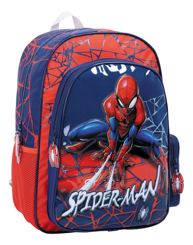 Mochila Escolar Spiderman 16 Pulgadas Marvel Con Relieve 
