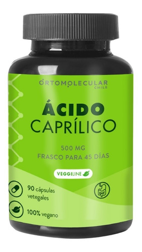 Acido Caprilico 500 Mg Fungicida Antibaceriano Ortomolecular