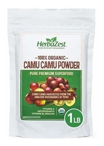 Camu Camu Polvo Orgánico - 16 Onzas (1 Lb Completo) - Rico