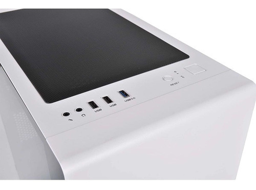 Gabinete Gamer Thermaltake S100 Tg Vidrio Templado Fan Color Blanco