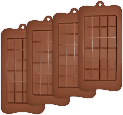 Moldes De Chocolate Homedge Break-apart, Juego De 4 Paquetes