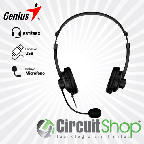 Audífonos Usb Para Pc Genius Hs-230u Circuit Shop
