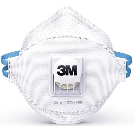 Máscara Respirador Pff2 Aura 9322+br Azul 3m