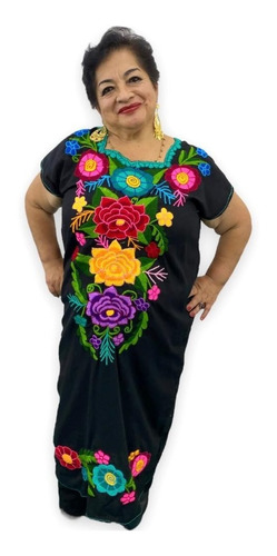 Vestido Bordado Mexicano Modelo Amalia