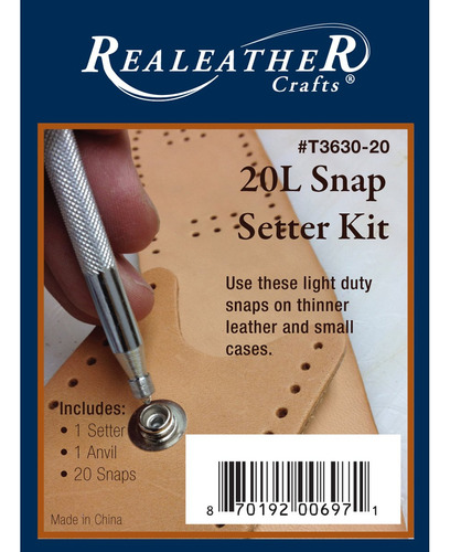 Realeather Artesania Snap Setter Kit 20-litter Niquel