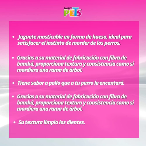 Imagen 6 de 7 de 2 Juguete De Bambú Hueso Mediano Para Perro Sabor Pollo