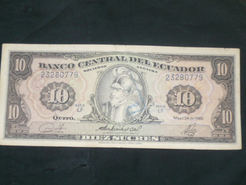 Billete De 10 Sucres