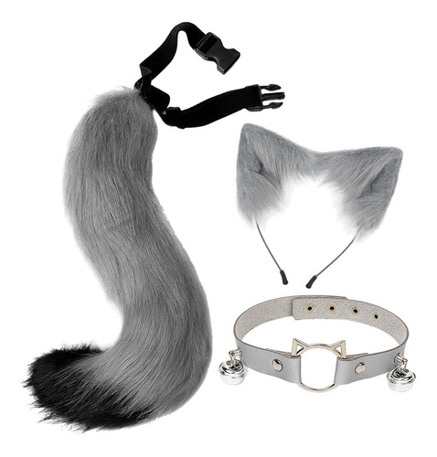 3x Conjunto De Orejas Y Cola De Zorro De Peluche, Accesorios