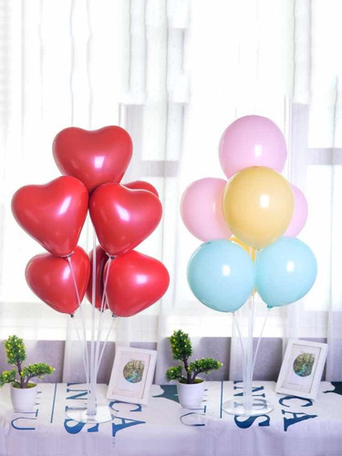 Imagen 7 de 10 de Base Soporte Con 7 Varillas Porta Globo Mesa Cotillon Cumple