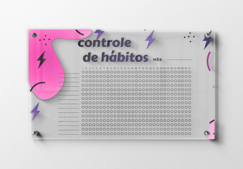 Quadro Planner Parede Magnético Controle De Hábitos + Caneta