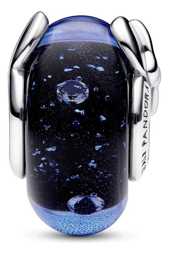Charms Pandora Murano Azul Mickey Y Minnie Azul