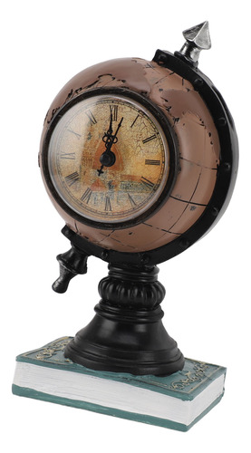 Reloj Con Forma De Globo, Adorno Decorativo De Escritorio, R