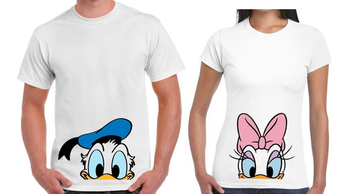 Set Playeras Para Pareja Donald Y Daisy Duck