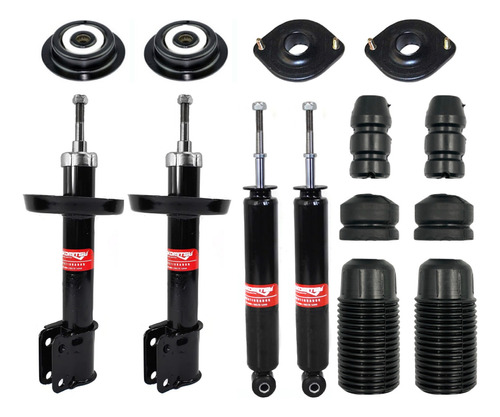 Kit 4 Amortiguadores Con Bases Y Gomas Chevy 1.6l 1994-2012