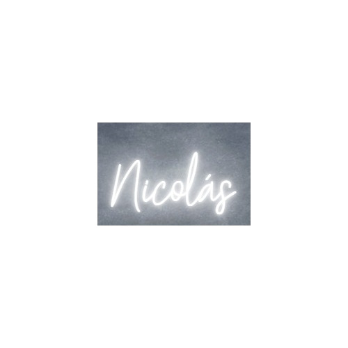 Cartel De Neon Con Nombres Nicolás