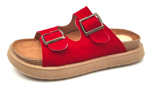 Zueco Bianca & Co Lupe Birkenstock Baja Moda Rojo Confort