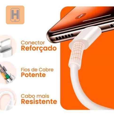Carregador Turbo 20w P/ iPhone 8 Plus X Xr 11 12 13 Pro Max