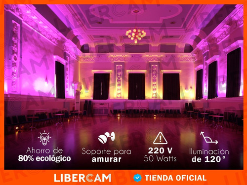 Imagen 5 de 10 de Reflector Led 50w Rgb Exterior Alta Potencia Control Ip66