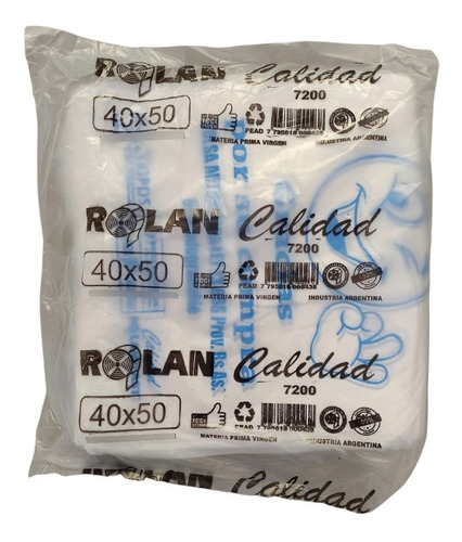 Bolsa Camiseta Biodegradable 40x50 Carita Emoji Blanco