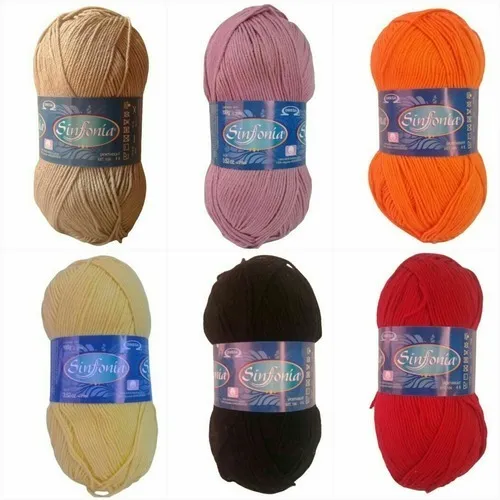 comprar 10 Pzs Hilaza Sinfonía 100% Algodón Madeja 100 Gr Colores Va