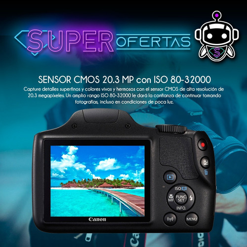 Camara Canon Sx540 Hs + 50x Zoom + 128gb + Maleta + Tripode