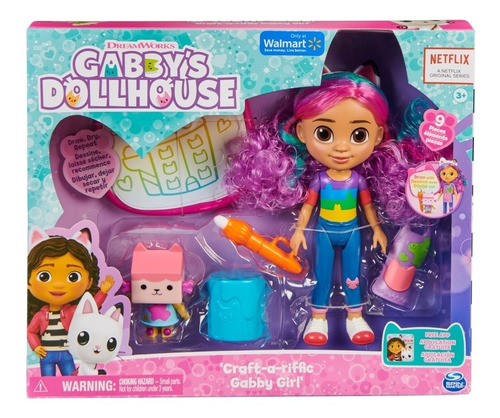 Gabbys Dollhouse - Gabby Pintora Con 9 Accesorios Original