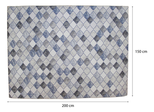 Alfombra Home Republic Likeleather 150x200 Light Blue Ancho 150 cm Color Azul Diseño de la tela Impresión Poliester Largo 200 cm
