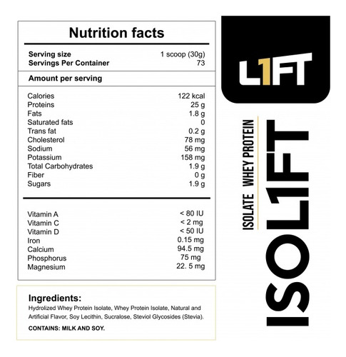 Isol1ft Whey Protein Isolate Chips Ahoy 5lbs
