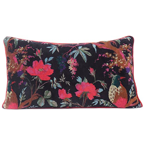 Funda De Almohada Lumbar De Terciopelo Boho Estampado D...